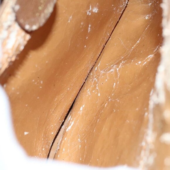 GUCCI Bamboo Hand Bag Suede Brown Gold Auth - Picture 9 of 15